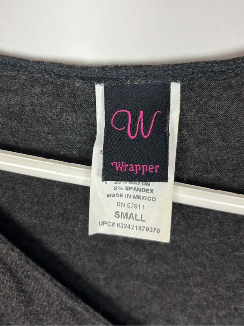 Wrapper Top Size Small Gray Draped Ruffle Y2K Vintage - Picture 3 of 5